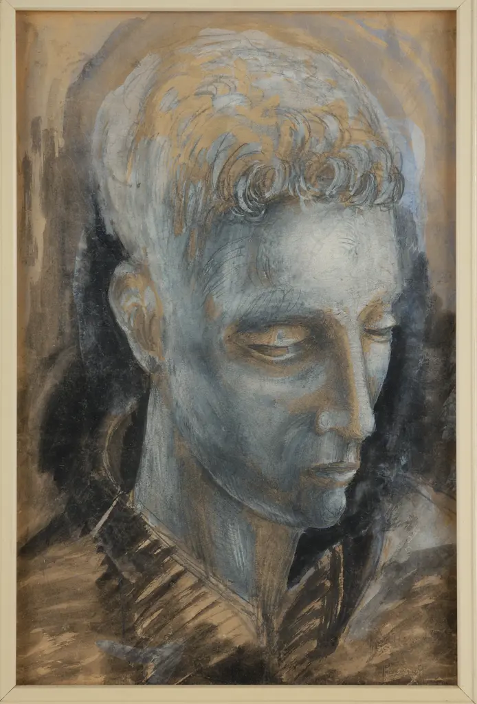 Keith Patterson (1925-93) 'Portrait of a man' (diptych), Image 1++